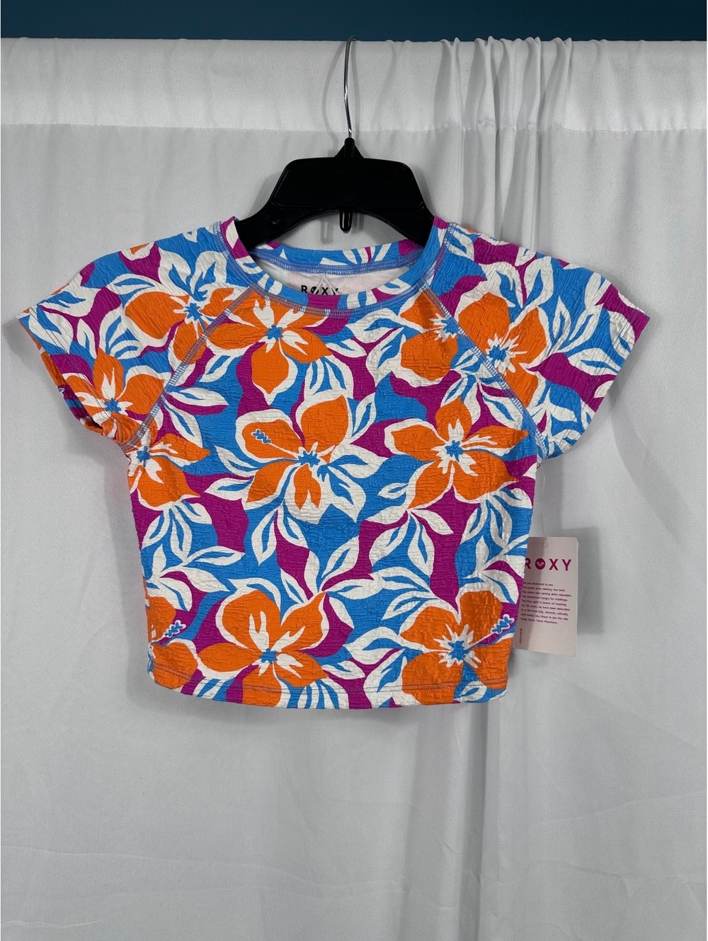 Roxy Topanga Canyon Crop Rashguard Swim Shirt XS
